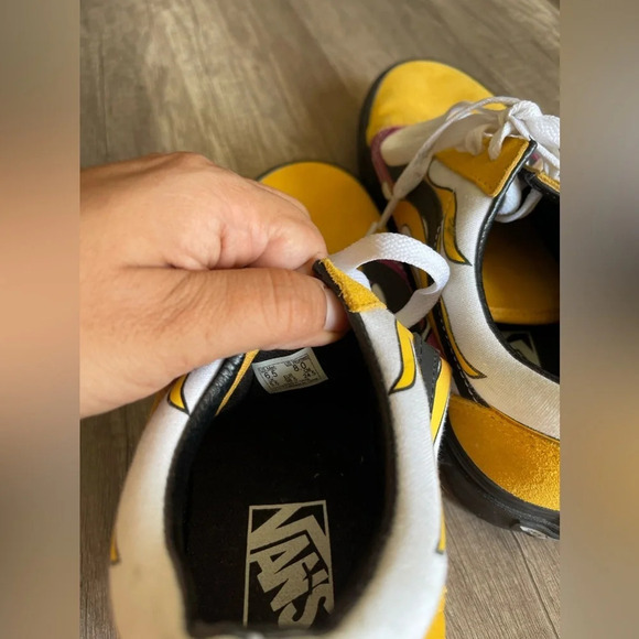 Vans Old Skool Flame Banana Black Men Sz 6.5 women 8.0 - Picture 5 of 6